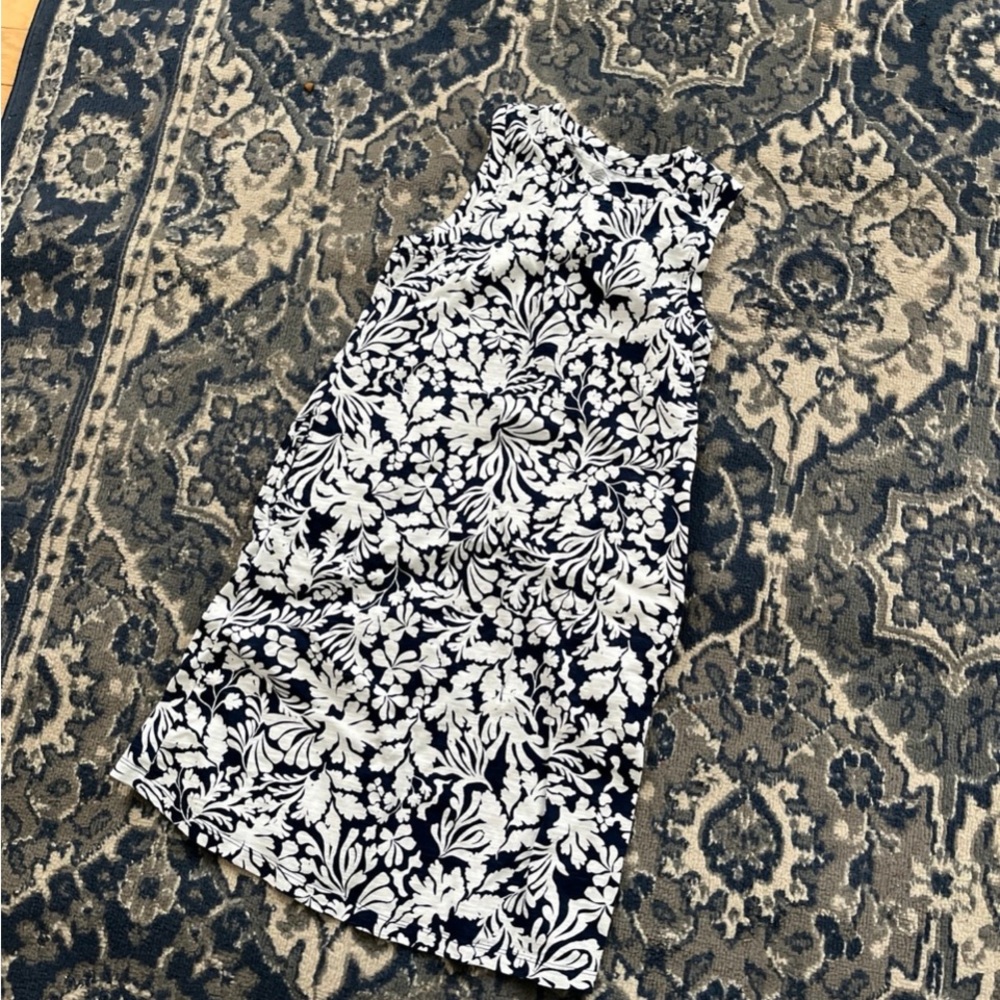 St. John's Bay Black and White Floral Midi Dress